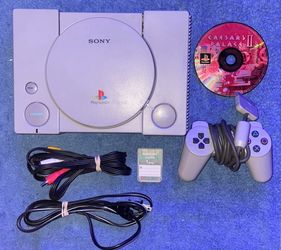 SONY PLAYSTATION 1 PS1 CONSOLE WITH VIDEO GAME & CONTROLLER