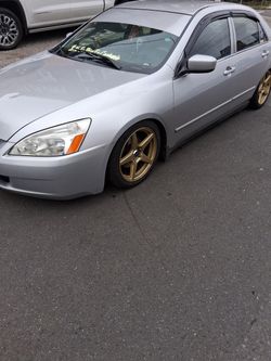 Honda Accord Sedan Silver with Gold Wheels