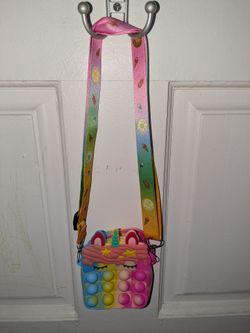 Pop it rainbow unicorn purse