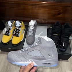 Jordan 5 wolf grey size 10