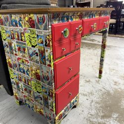 Marvel Comic Themed Desk – Custom, Colorful & Totally Unique