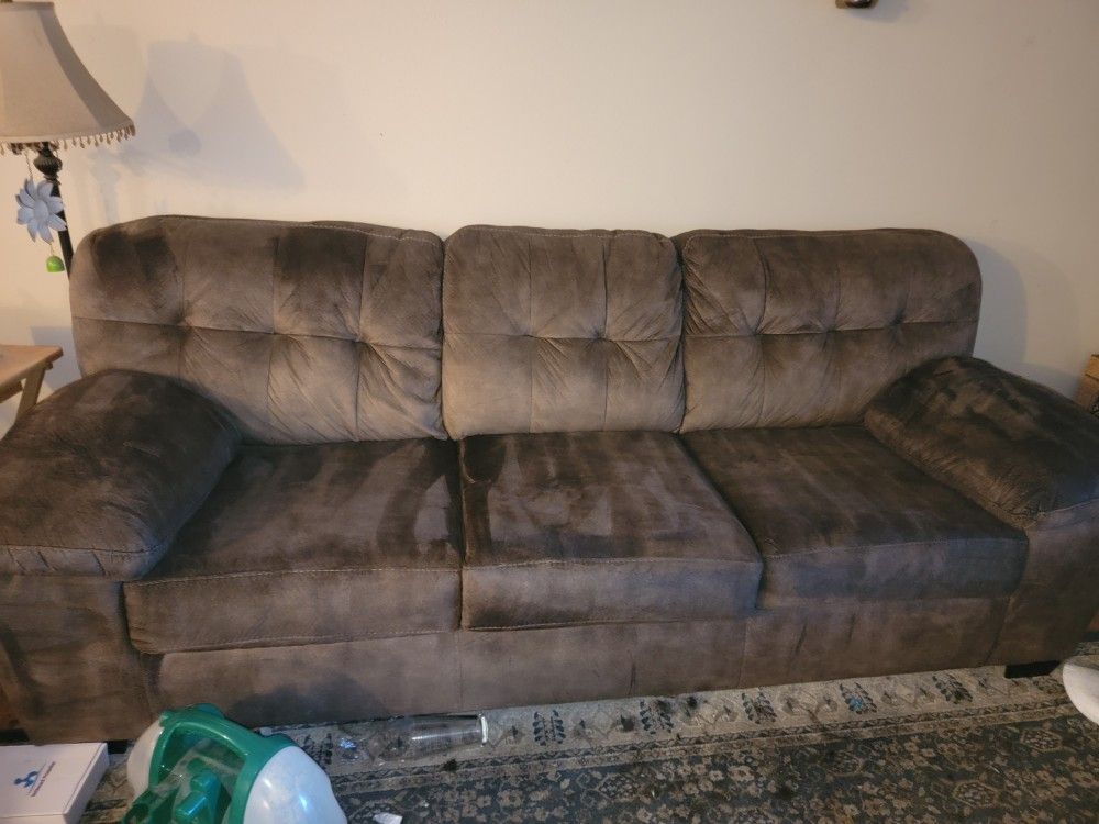 Used Ashley Furniture Grey Brown Sofa