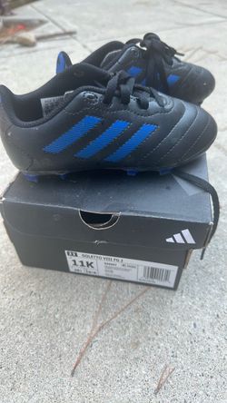 Adidas kids blue soccer cleats size 11