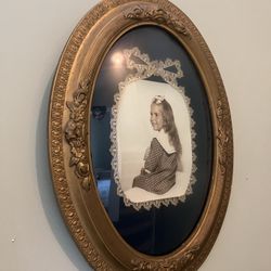 Vintage Picture Frame Bubble Glass