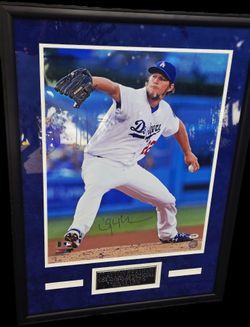 Clayton Kershaw Signed Framed Photo LA Dodgers