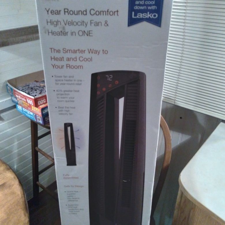 Lasko Tower Heater, High Velocity Fan u0026 Heater FHV801 for Sale in  Everett, WA - OfferUp