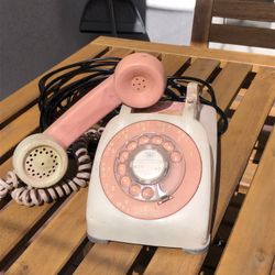 Vintage Dial Telephone Light Pink/ Cream