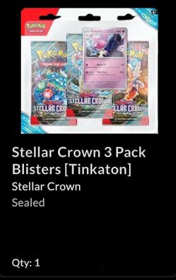 $34 Stellar Crown 3 Pack Blisters [Tinkaton] Stellar Crown Sealed Qty: 1 - $34