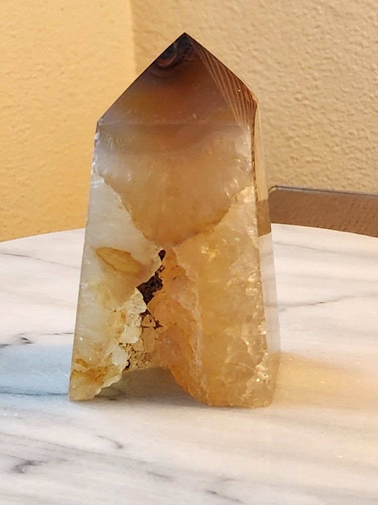1.1 Lb (500g) Druzy Agate Tower Quartz Crystal 