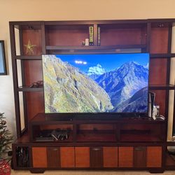 Solid Wood Entertainment Center – 92” x 80” x 12” 