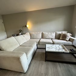 Living Spaces  Oversized Corner Sectional – Neutral Beige