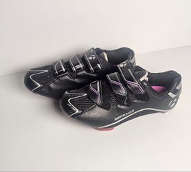 BONTRAGER RC ROAD WSD SHOES, EUR 37, USW 5.5, BLACK & PINK, SPIN, PELOTON