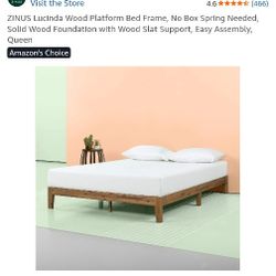 📦 Brand-new in box QUEEEN ZINUS Lucinda Wood Platform Bed Frame
