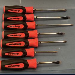 Snap-on Tools 7 pc Combination Instinct® Soft Grip Screwdriver Set (Orange)