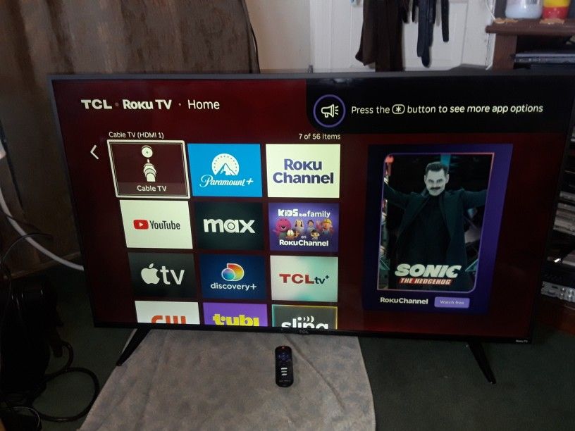 TCL Roku TV 50" Inch LED 5 Series 2160p Smart 4K UHD TV  HDR Roku TV 49S515 Remote Control Included 