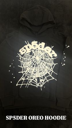 Sp5der Oreo Black Hoodie