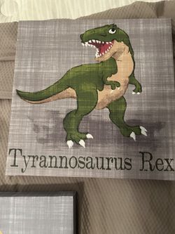 3 Wall Art Dinosaur Decor
