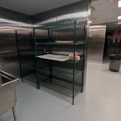 Brand new epoxy coasted NSF heavy duty 24x48 shelving
