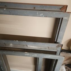 Set Of 3 Hollow Metal Windows