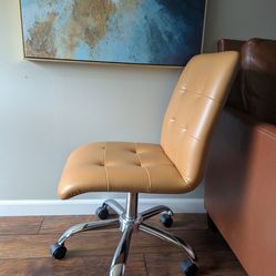 Swivel mustard  tan color office chair