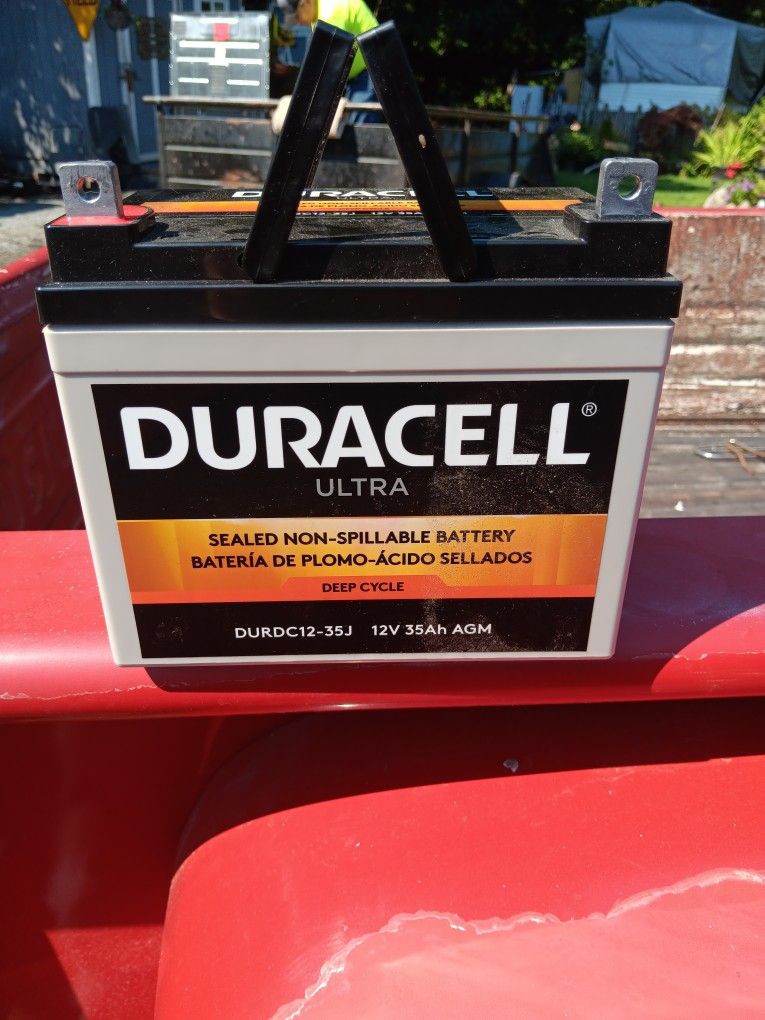 Duracell Ultra Sealed Non Spillable Deep Cycle Battery DURDC12-35J/ 12V 35AH AGM