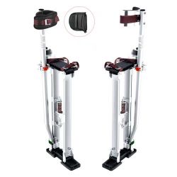 862# Drywall Stilts, 24''-40'' Adjustable Aluminum Tool Stilts with Protective Knee Pads, Durable and Non-slip Work Stilts for Sheetrock Painting, Wal