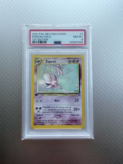 PSA 8 Espeon Holo 1st Edition Neo Discovery #1
