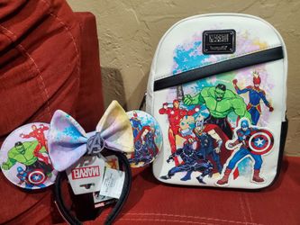 Disneyland Avenger Marvel Loungefly Backpack And Ears