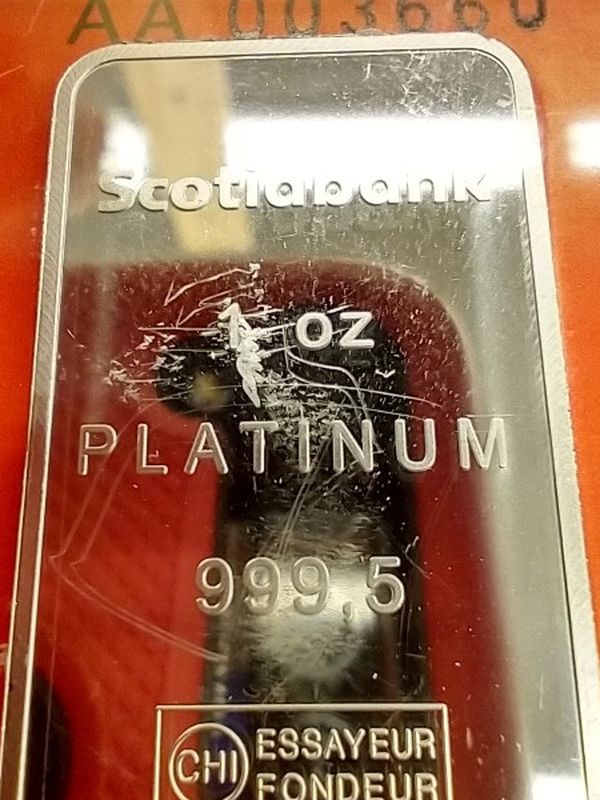 Platinum 1 0z, Ingot