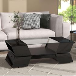 Coffee Table with Open Shelves