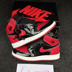 Air Jordan 1 Retro High Patent Bred GS