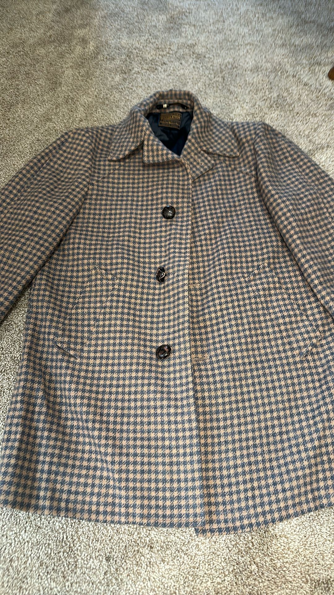 1980's - 1990's Pendleton Wool Houndstooth Blazer