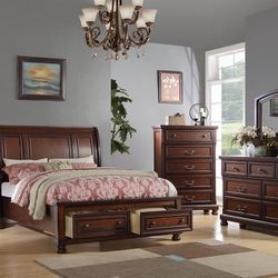 King Bed, 1 Night Stand, Dresser And Mirror 
