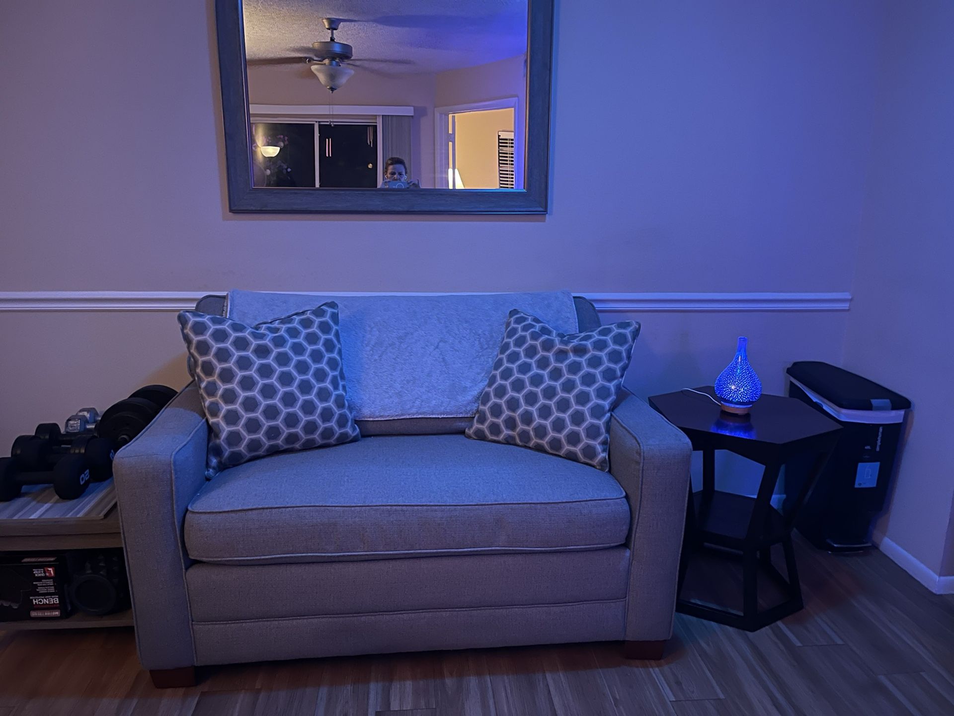 Serty Soafa with Memory Foam Sleeper.  Super Comfy. 