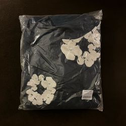 Navy Demin Tears Hoodie