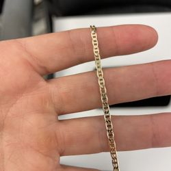 Beautiful 14K Gold Filled Mariner Anklet 3mm Chain 10" for Women