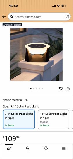Solar Post Light, 7.1" Modern Fence Deck Cap Lights Solar Pillar Column Lamp Waterproof Lantern 3000K Luxury LED Landscape Lighting for Flat Surface P