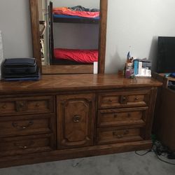 Real Wood Dresser With Mirror