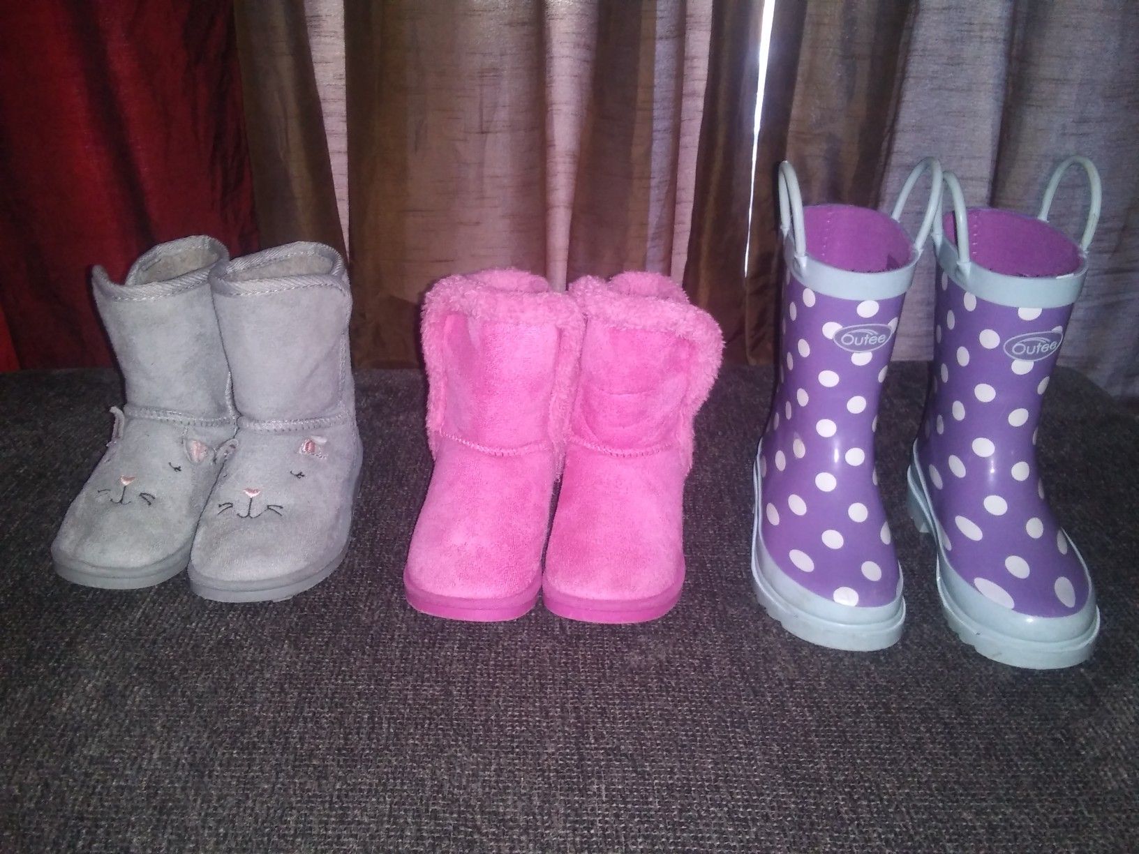 3 pairs size 10 toddler girl boots