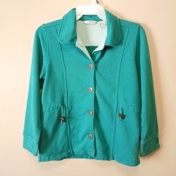 Orvis jade green button up Cotton jacket size small