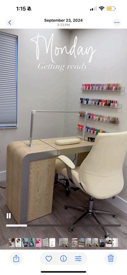 Manicure Desk With Client Chair