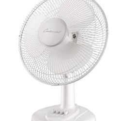 Continental Electric 12" Table Fan White,