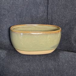 Artefact By Front Of The House, Green Oval Bowl 