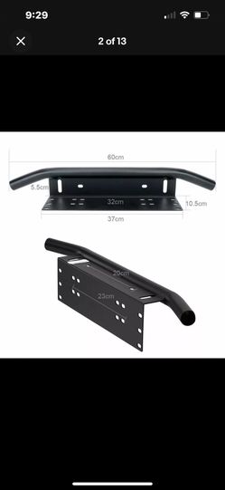 License Mount Fog Light Bull Bar