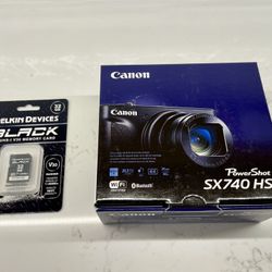 Brand new Canon Power Shot SX740 HS with 32 gb memory card