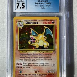 Base Set 2 Charizard 7.5 CGC