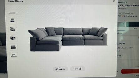 Dream gray 4pc Modular sofa.