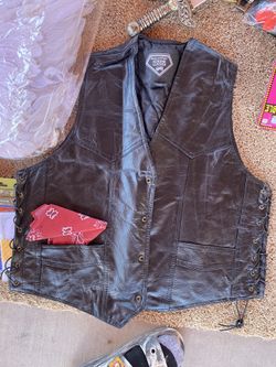 Leather Vest Large