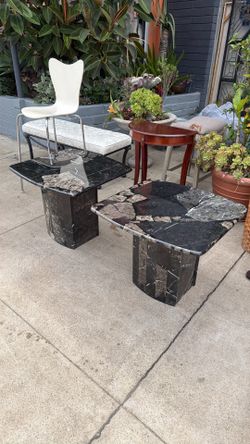Antique Marble end tables