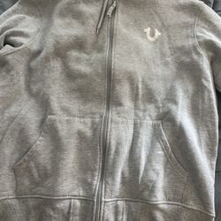 Gray True Religion Hoodie